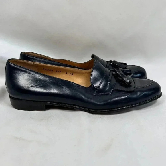 Salvatore Ferragamo Studio Black Kiltie Tassels Size 9D Men Shoes Loafers Busine main image 4